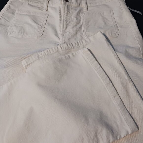NEW GAP High Rise Corduroy‎ '70s Flare Pants in Ivory Beige, Size 18 - Picture 10 of 12